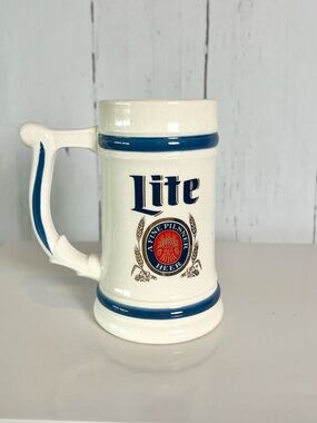 Vintage 1983 Miller Lite Beer Stein World Series of Tavern Pool Caesars Palace